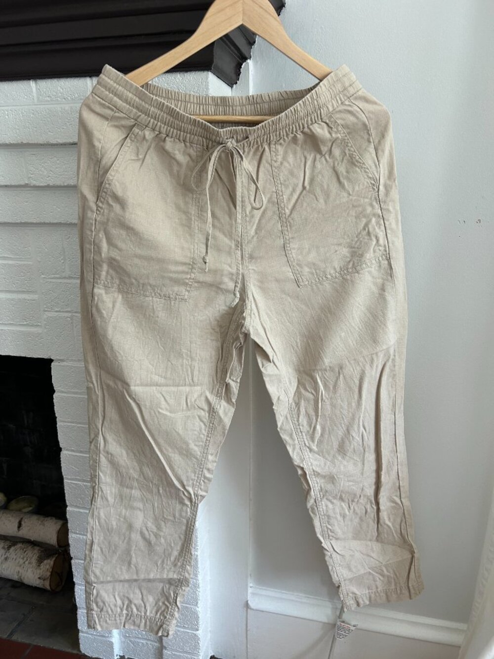 J. Crew Linen Tan Pants Size S (Oversize)